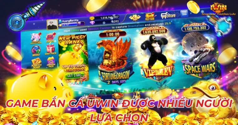 Game bắn cá Uwin được nhiều người lựa chọn